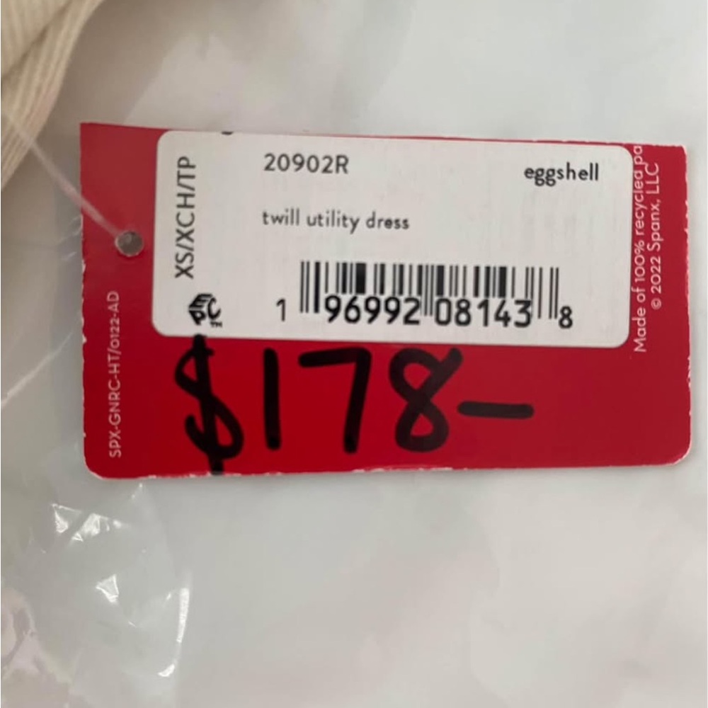 SPANX Cream Button-Up Midi Dress - Picture 4 of 5